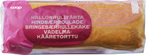 Hallonrulltårta