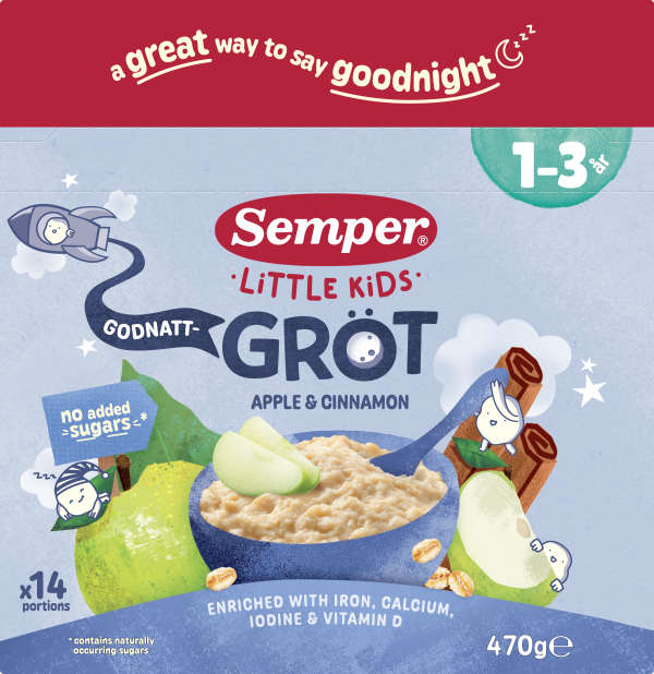 Godnatt Gröt Äpple & kanel 1-3 År