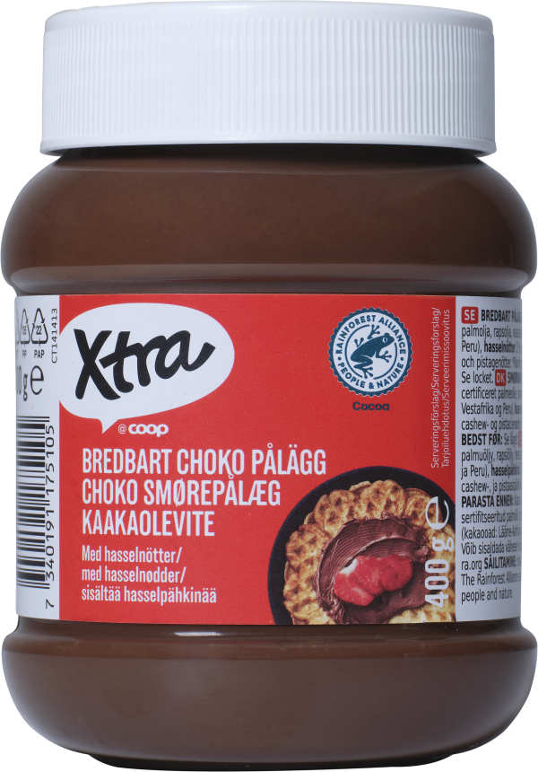 Bredbart choko pålägg