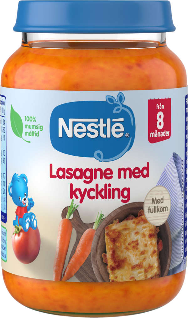 Barnmat Lasagne med kyckling 8 Mån