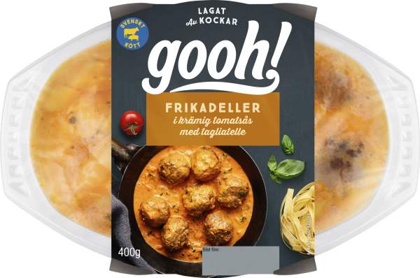 Frikadeller i krämig tomatsås