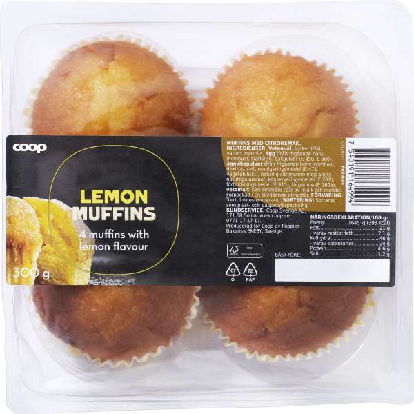 Citronmuffins 4-pack