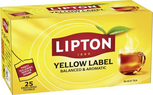 Svart te Yellow Label 25-pack