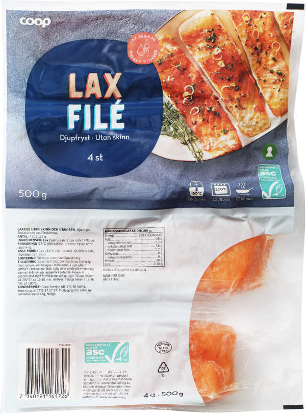 Laxfilé 4-pack