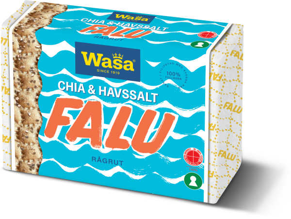 Knäckebröd Falu Råg Rut Chia & Havssalt