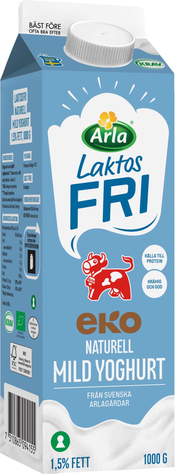 Laktosfri Mild yoghurt Naturell Eko