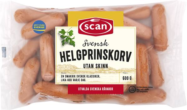 Helgprinskorv Skinnfri
