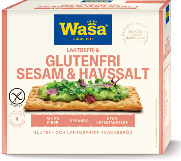 Glutenfritt Knäckebröd Sesam & havssalt