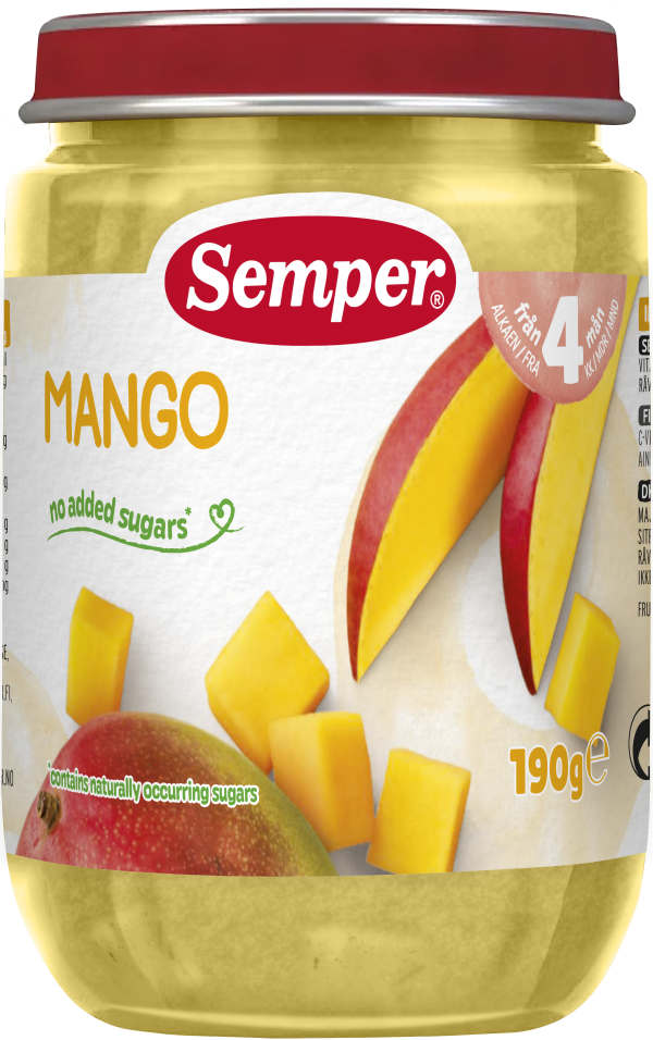 Puré Mango 4 Mån
