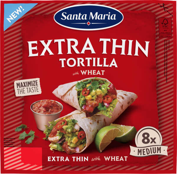Tortilla Vete Extra Thin Medium 8-pack