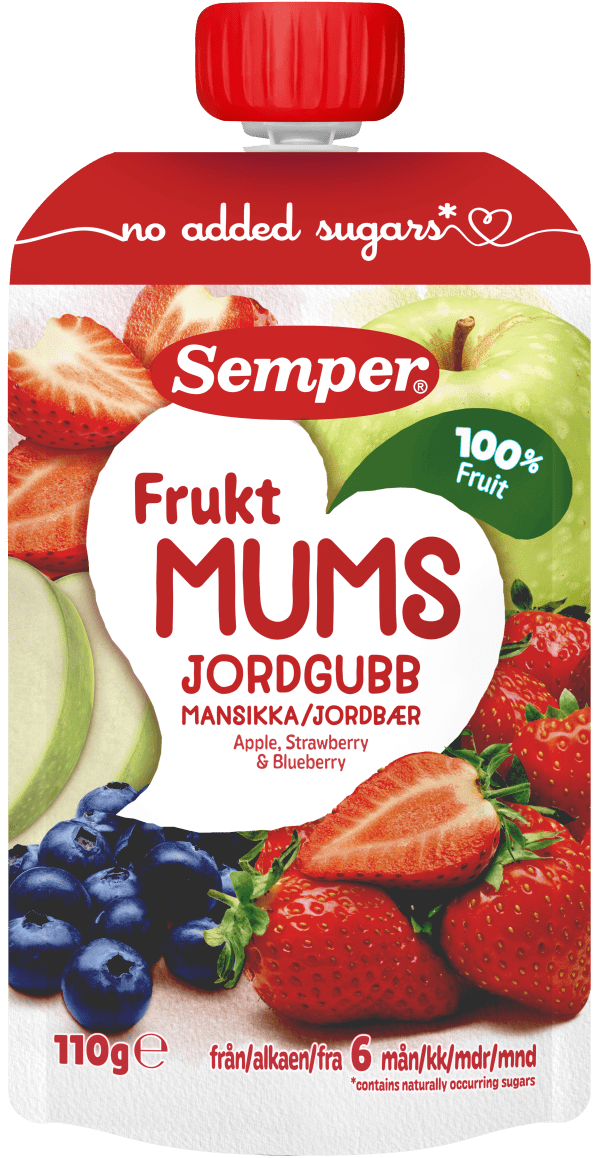 Fruktmums Jordgubb 6 Mån