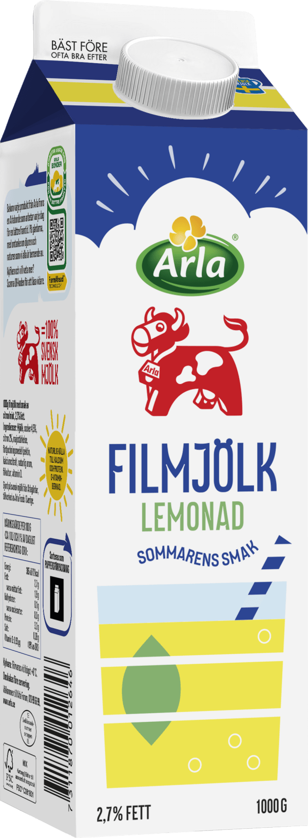 Filmjölk Citron & mint 2.7%