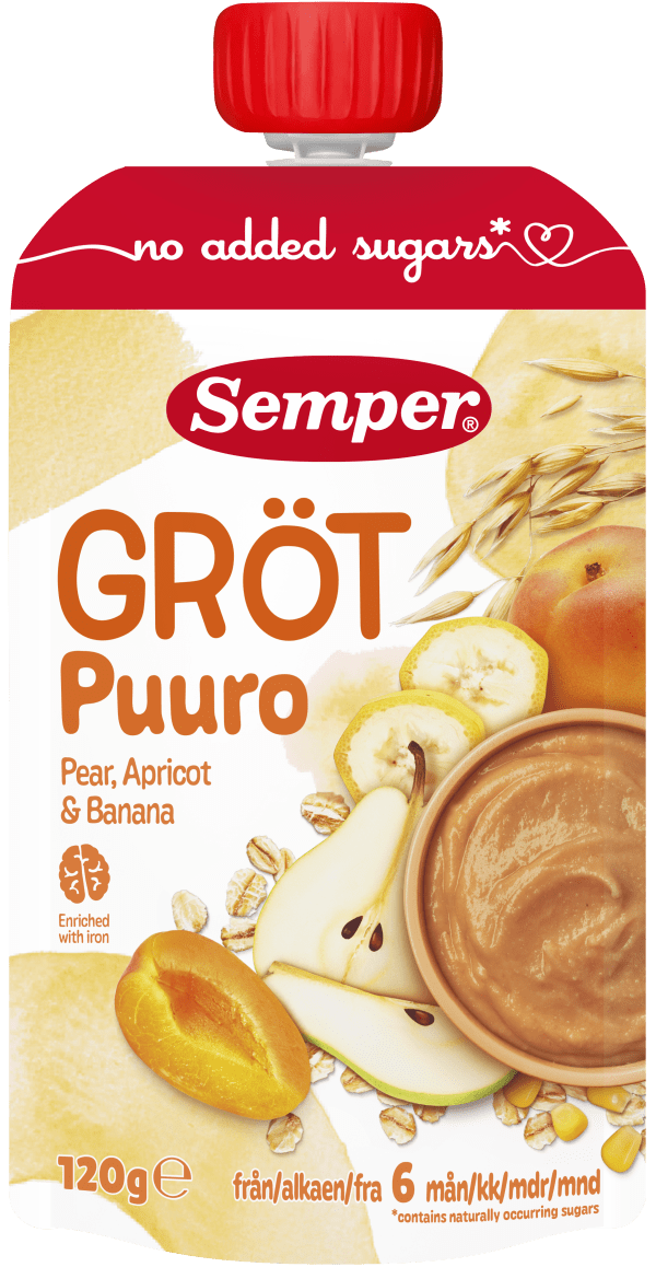 Grötklämmis Päron & aprikos 6 Mån