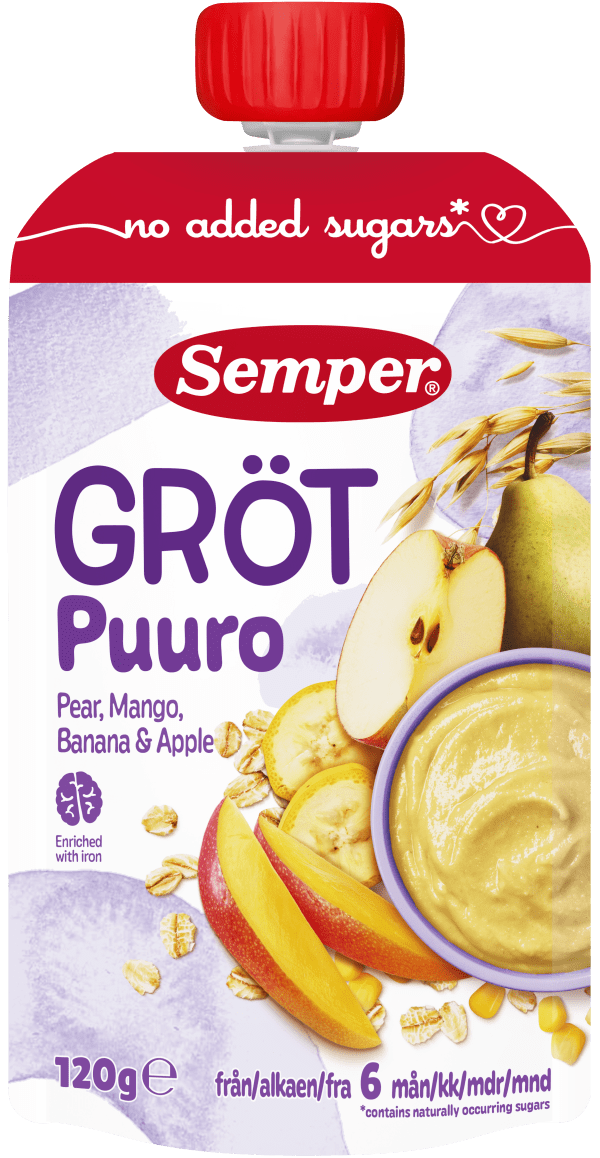 Grötklämmis Mango Banan & Äpple 6 mån