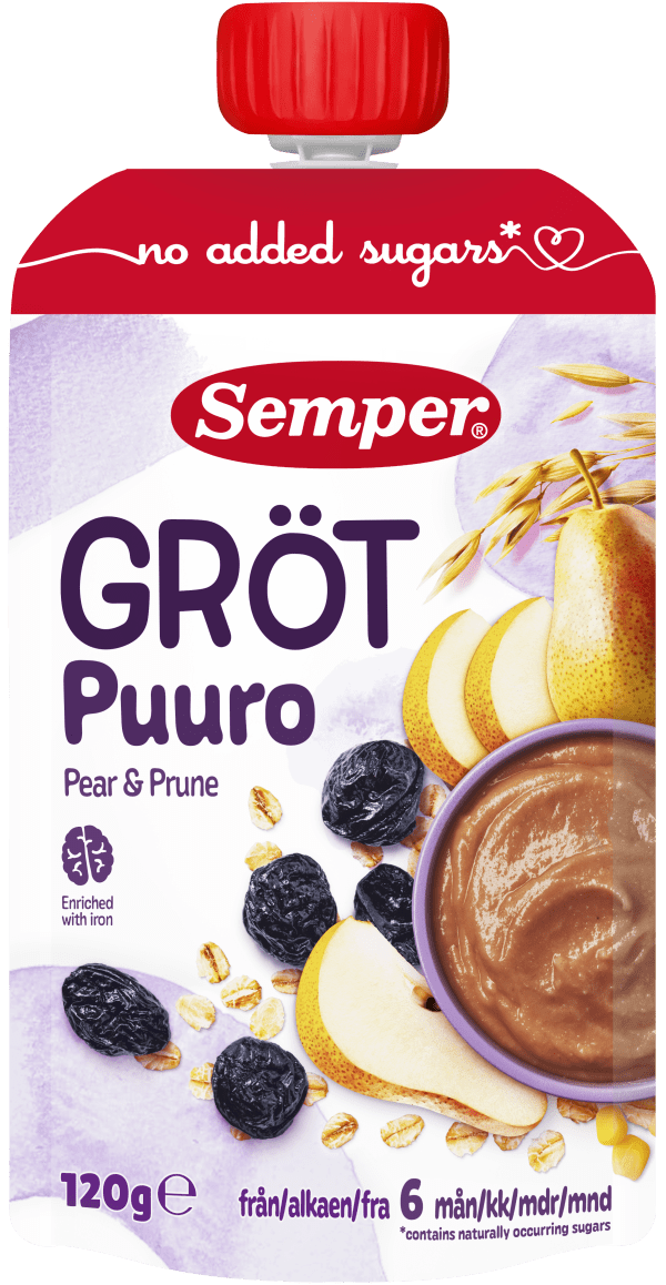 Grötklämmis Päron & katrinplommon 6 Mån