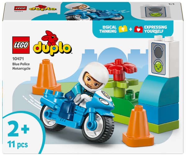 Blå polismotorcykel