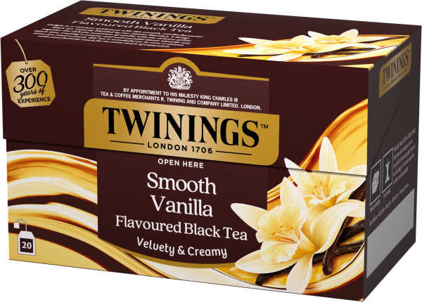 Svart te Smooth Vanilla 20-pack