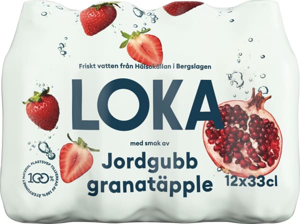 Kolsyrat vatten Jordgubb & granatäpple 12-pack