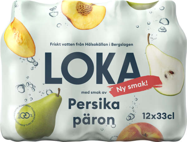 Kolsyrat vatten Persika & päron 12-pack