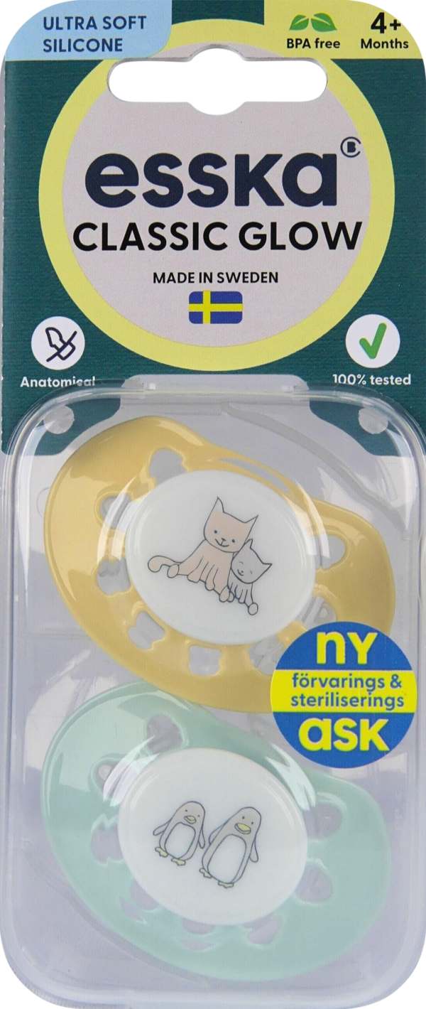 Napp Classic Glow Silikon 4-36 Mån 2-pack