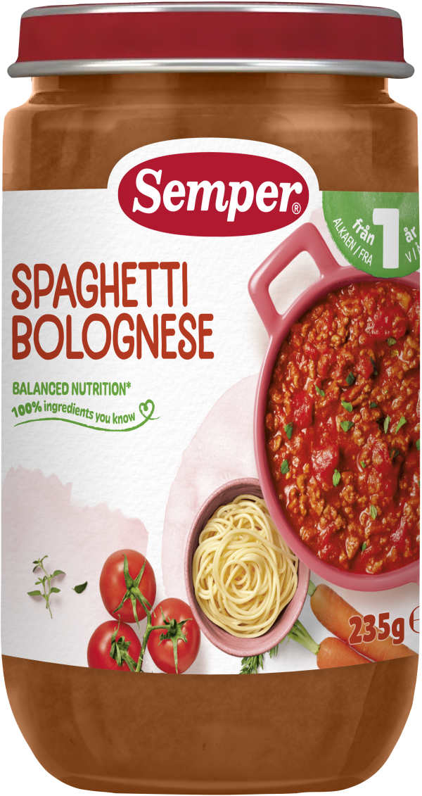 Barnmat Spaghetti bolognese 12 Mån