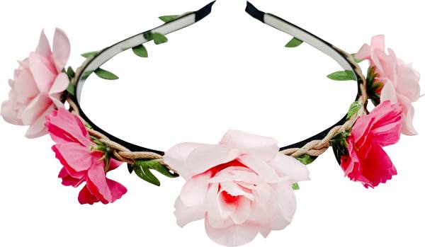 Diadem rosa blommor