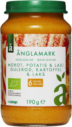 Barnmat Morot, potatis & lax 6 Mån Eko