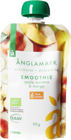 Smoothie Äpple, banan & mango 6 Mån Eko