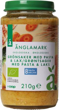 Barnmat Grönsaker med pasta 8 Mån Eko