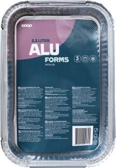 Aluminiumform med lock 3-pack