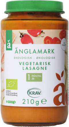 Barnmat Vegetarisk lasagne 12 Mån Eko
