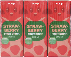 Fruktdryck Jordgubb 3-pack