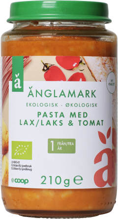 Barnmat Pasta med lax & tomat 1 År Eko
