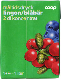 Måltidsdryck Lingon/blåbär
