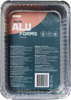 Aluminiumform med lock 6-pack