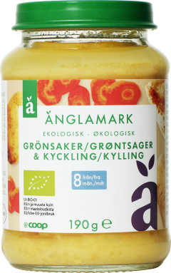 Barnmat Grönsaker & kyckling 8 Mån Eko