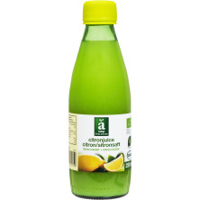 pressad citron på flaska