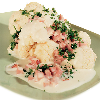 Kokt blomkål med sås