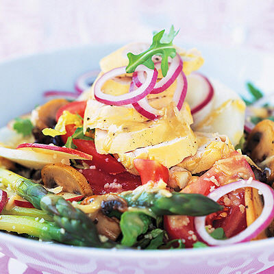 Sommarsallad med caesardressing