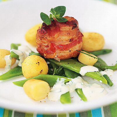 Sejtournedos med ört- och senapssås