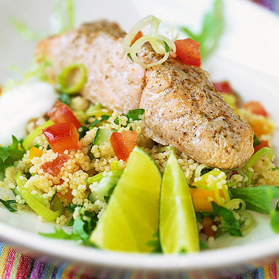 Currylax med grönsakscouscous