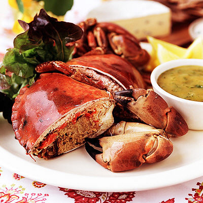 Krabba med chilisås och senapssås