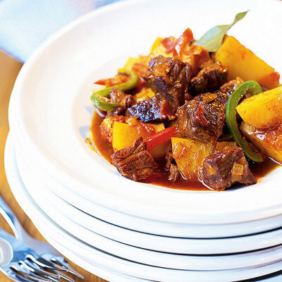 Älggryta med svamp och paprika