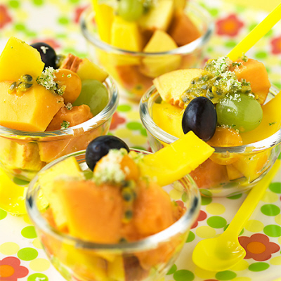 Exotiska frukter med limesocker