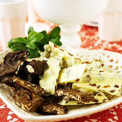 Chokladbräck med nötter och russin