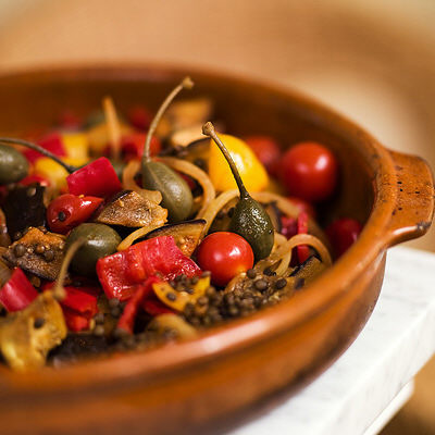 Caponata med linser