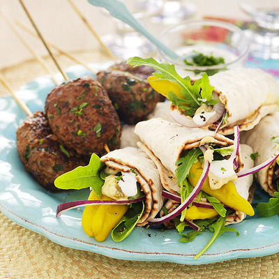 Köttfärskebab i tunnbröd