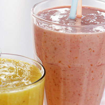 Melon- och hallonsmoothie