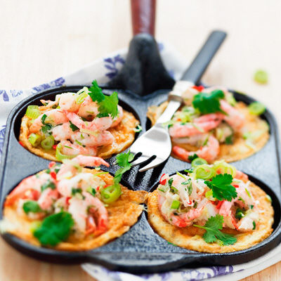 Portionsomeletter med räkröra