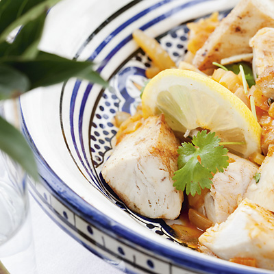 Citron- och saffranskyckling